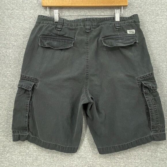 Chaps Shorts Mens 34 Black Cargo Pockets 9" Inseam Utility Cotton Workwear - Picture 3 of 10